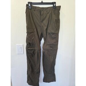 REI Bluesign Kids Outdoor Pants Sz XL Olive Green ZipOffLegs Cargo Pockets Gorp